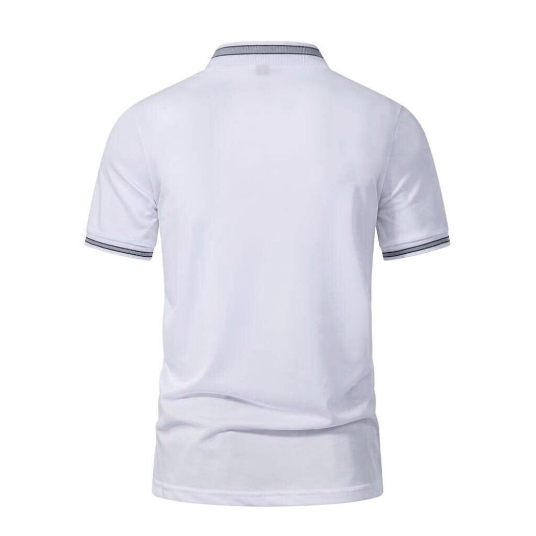 Qualex Pro T Shirt man White 2 Trendy Men’s Polo Shirts – Premium Cotton Pullover, Regular & Plus Size - Image 2