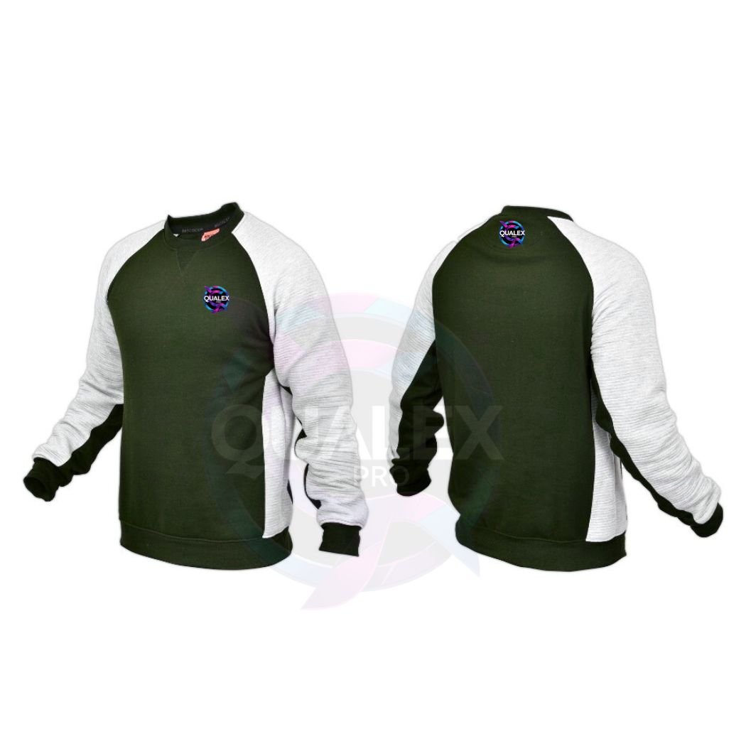 Qualex Pro jersy Colur Green2 Men’s Varsity Baseball Jacket – College Style Cotton Bomber, Breathable & Comfortable with Custom Embroidery Logo - Image 4
