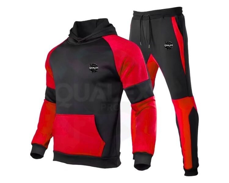 wholesale men’s tracksuits – new autumn/winter color stitching hoodie and trousers set