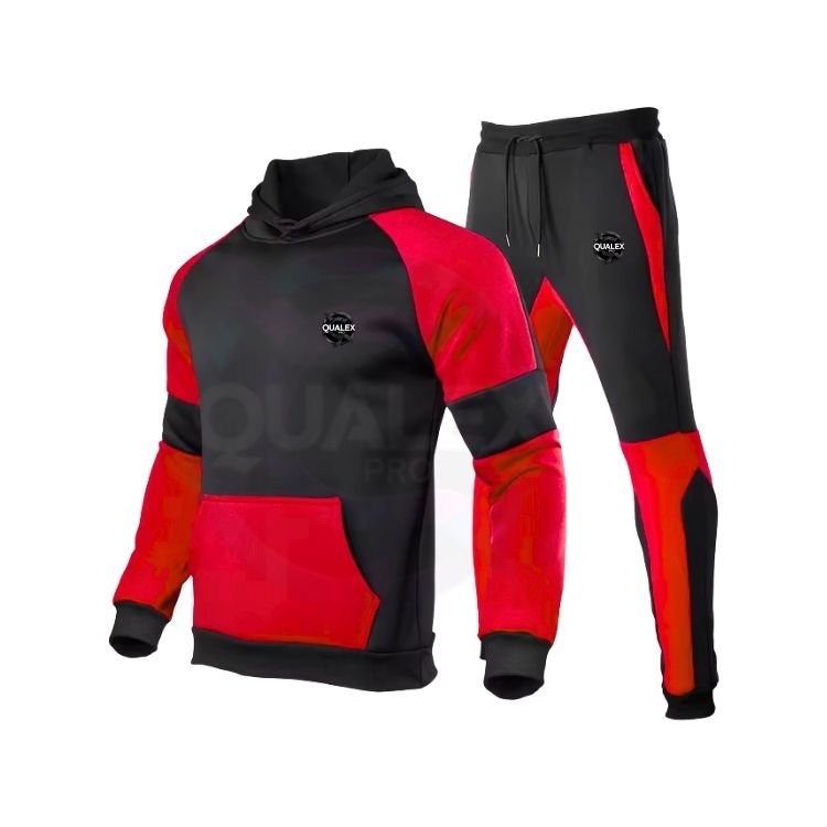 wholesale men’s tracksuits – new autumn/winter color stitching hoodie and trousers set