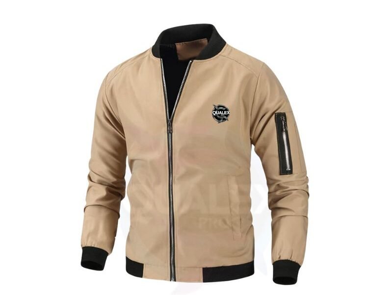wholesale custom men’s jackets – windproof bomber coats with printed logo | oem autumn wear